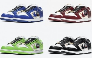 Four Supreme x Nike SB Dunks are available now, and the shoes are shipping fast