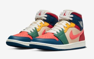 Air Jordan 1 Mid "Multi-Color" DN3738-400 Overturned Color Palette Is there a surprise?