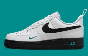 Nike Air Force 1 Low White Black Teal DR0155-100 This material has been seen on body armor!